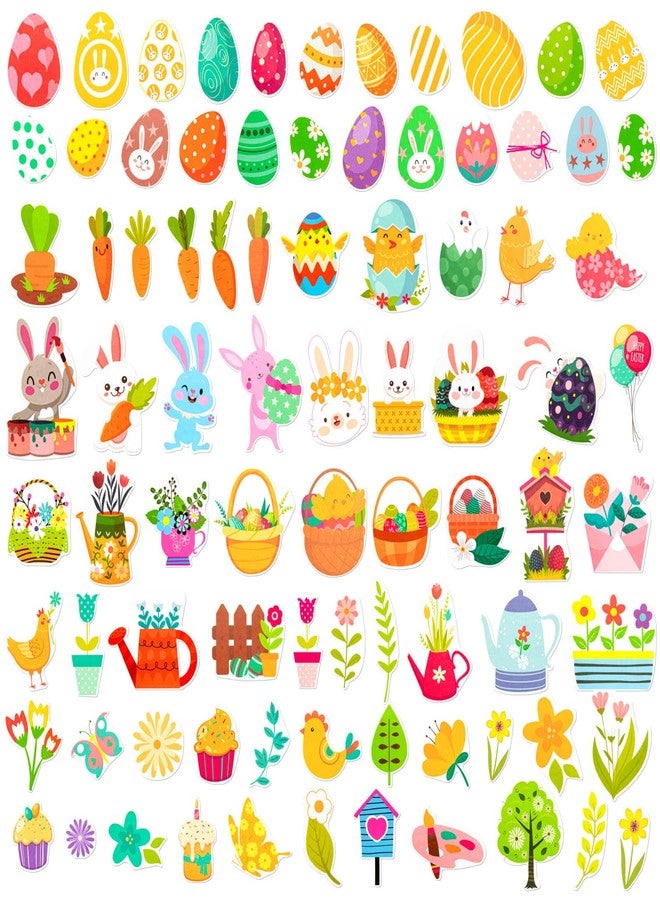 ZHBDMGK Happy Easter Stickers for Kids, 222Pcs Cute Easter Egg Bunny Carrot Stickers for Scrapbooking DIY Phone Diary, Easter Gift, Party Supplies Classroom Reward - Image 1